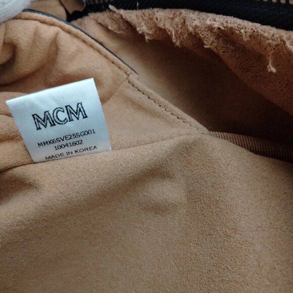 (L5) Authentic MCM Backpack Bag Silver PVC Luxury Vintage Designer Handbag - Picture 8 of 9